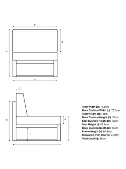 Single Modular Garden Lounge Chair Section,(Eucalyptus Wood), Natural