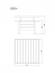 Platform Height-Adjustable Square Garden Dining Table, 81cm, Grey