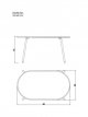 Oval Metal Garden Coffee Table, 90cm, green
