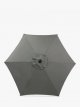 Wood-Effect Wind-Up Parasol, 2.2m
