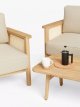 Rattan Rectangular Garden Coffee Table, 100cm, (Acacia Wood), Natural