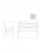 Acacia Wood Foldable 2-Seater Garden Bench, Natural